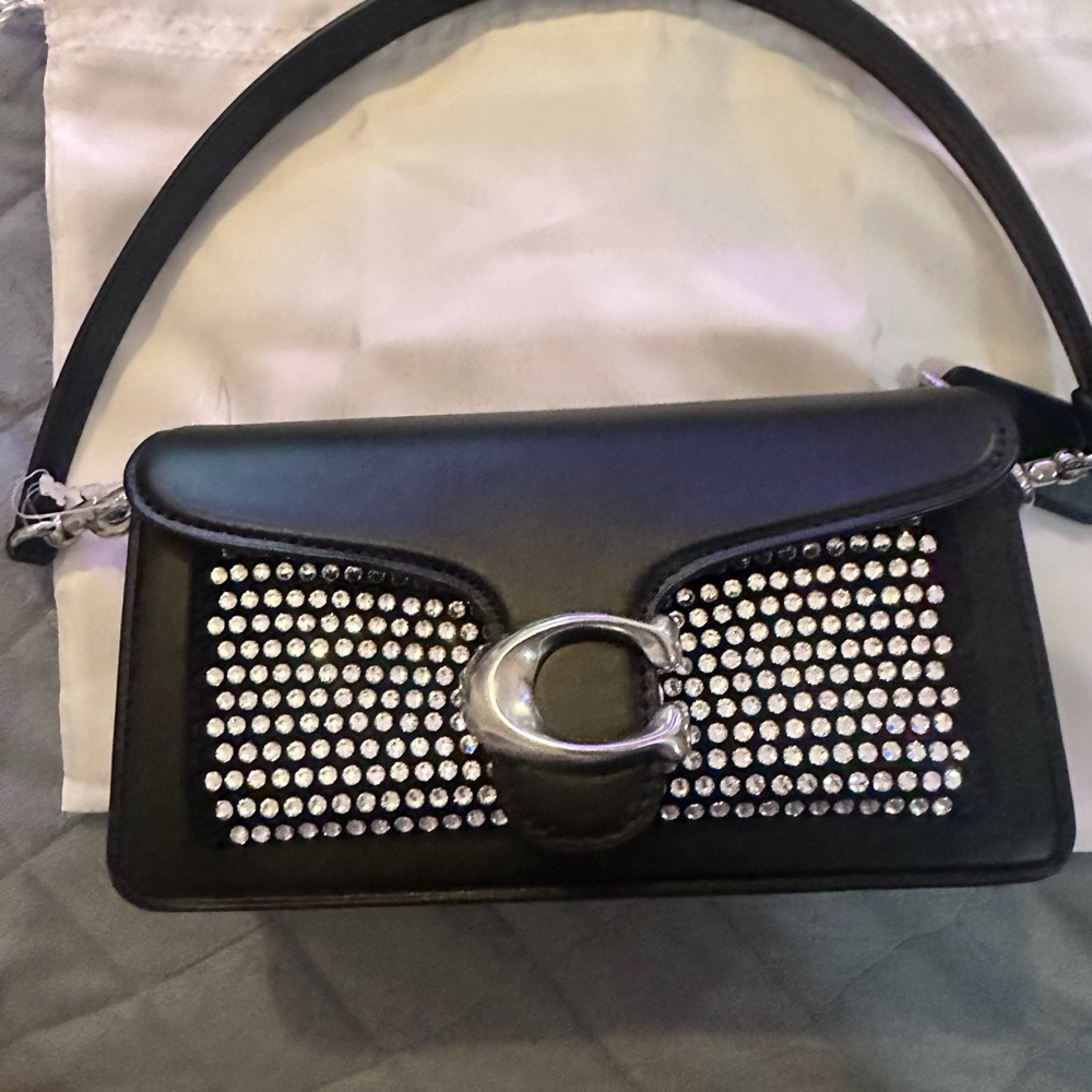 Coach Black crystal tabby with Silver Accents